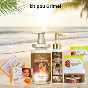 Gamme Grimel Hat Skin Care Set - 3 Essential Products for Moisturizing & Brightening - Face & Body Lotion, Serum, Vava Face Cream - Ultimate Skin Repair Kit