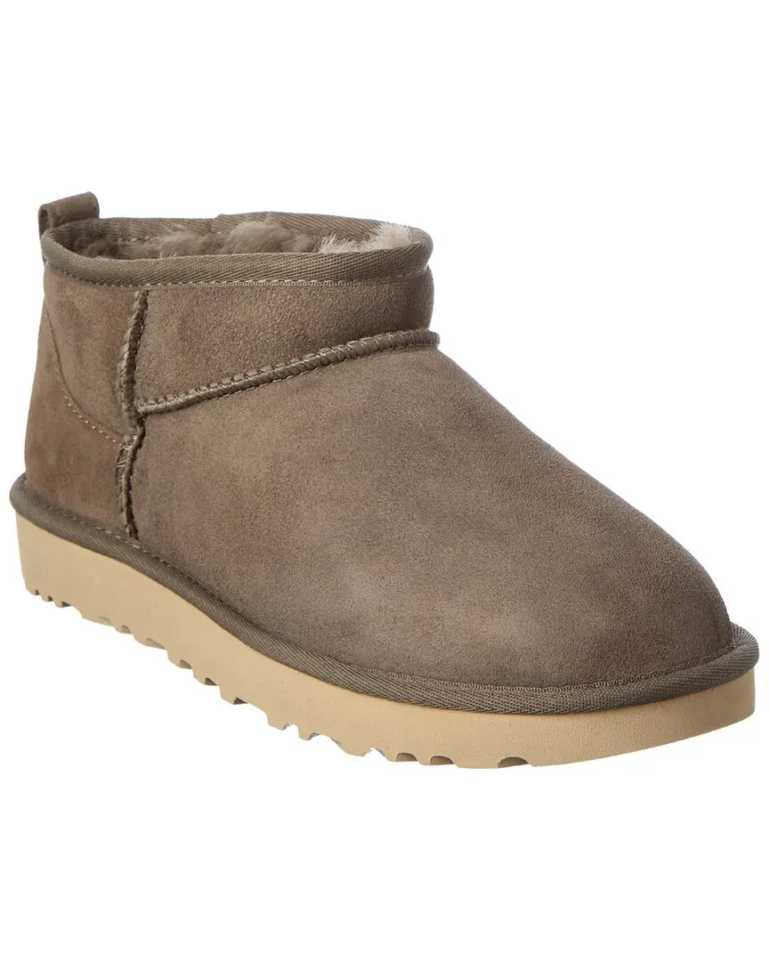 UGG Classic Ultra Mini Suede & Shearling Boot