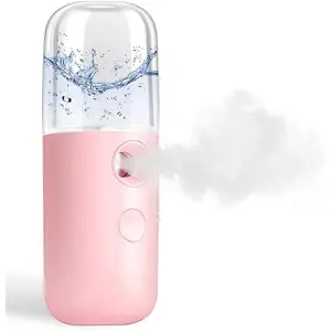 Portable USB Rechargeable Nano Facial Steamer with 30ml Visual Water Tank – Perfect for Moisturizing, Skincare, Makeup, and Eyelash Extensions Comfort