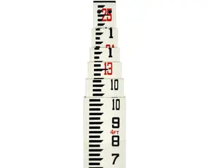 AdirPro Fiberglass Rectangular Leveling Rod 8ft Feet + Inches