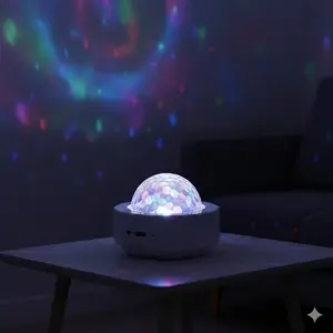 Disco Ball Light Sound Activated, Mini RGB Color Changing Party Light for Car Home Decor, USB Portable Dance Lamp for Birthday Events Music Sync Ambient Lighting