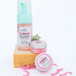 Bella & Bear Goddess Tropical Scented 2 in 1 Foaming Shower Gel & Bubble Bath & Lip Care Mini Gift Set