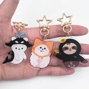 Thailand Stars Samruay Polcasan Muv Cosplay Key Chain Cartoon Acrylic Keychains Bag Pendant Keyring Fans Accessories Gift