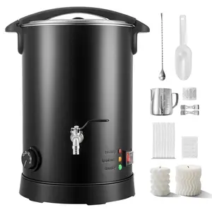 【Summervibes】VEVOR Wax Melter for Candle Making, 10.6 Qts, Fast and Even Heating, with Easy Pour Spout and Temperature Control, Hourglass Base for Non-Stick Smooth Flow, Wax Melting Pot for Making Candles Soaps