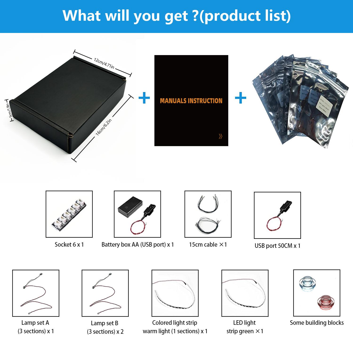 LYBMTWF Light kit for  The Botanical Collection Lucky Bamboo Décor 10344-Creative Lighting Kit for Building Blocks， Adults Ages 18+ - Fake Plant Decoration for Table, Desk, Office - Gift for Valentines Day（No Bricks Included）