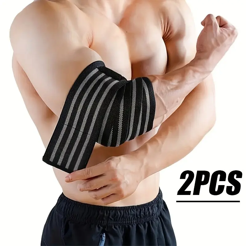 2pcs Elbow Support Compression Sleeves, Sports Arm Sleeve, Elbow Pads, Elbow Brace, Joint Stability, Elastic Support, Durable Sports Bandage, Weightlifting and Strength Training