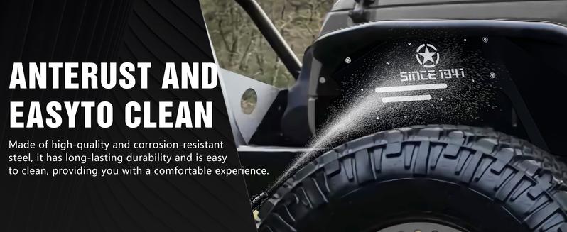 for Wrangler JK Front and Rear Inner Fender Liners Compatible with 2007-2018 Jeep Wrangler JK & JKU 2/4 Doors, Steel Back Mud Guards Wheel Well Cover Since 1941 Logo Fender Flare Liners (4 PCS) for Wrangler JK Front and Rear Inner Fender Liners Compatible with 2007-2018 Jeep Wrangler JK & JKU 2/4 Doors, Steel Back Mud Guards Wheel Well Cover Since 1941 Logo Fender Flare Liners (4 PCS)