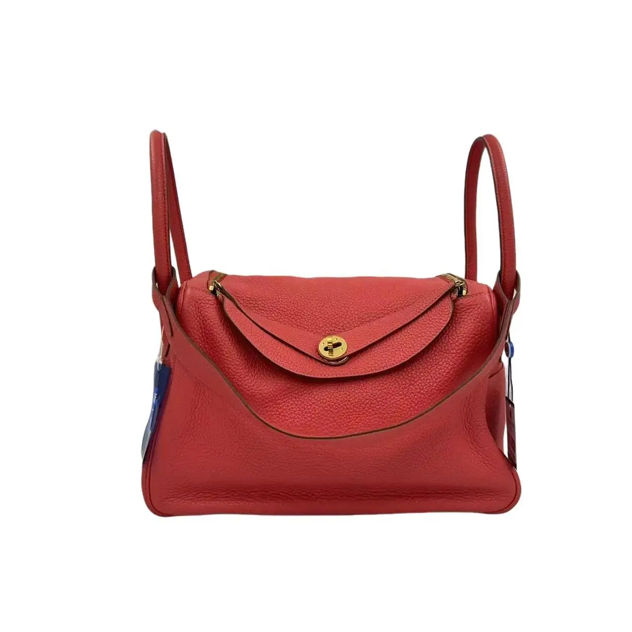 Pre-owned france Crossbody Bags Hermes Watermelon Red Medium Lindy 36 Shoulder Bag