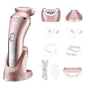 Women's 3-In-1 Hair Removal Kit, Body Trimmer Shaver Beauty Set, Dry & Wet Use USB Rechargeable, Perfect Gift for Girlfriend Mother's Day
