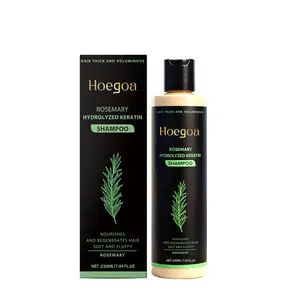 Hoegoa Rosemary Hair Care Shampoo with Hydrolyzed Keratin 220ml Gentle Cleansing for Soft Fluffy Hair Care