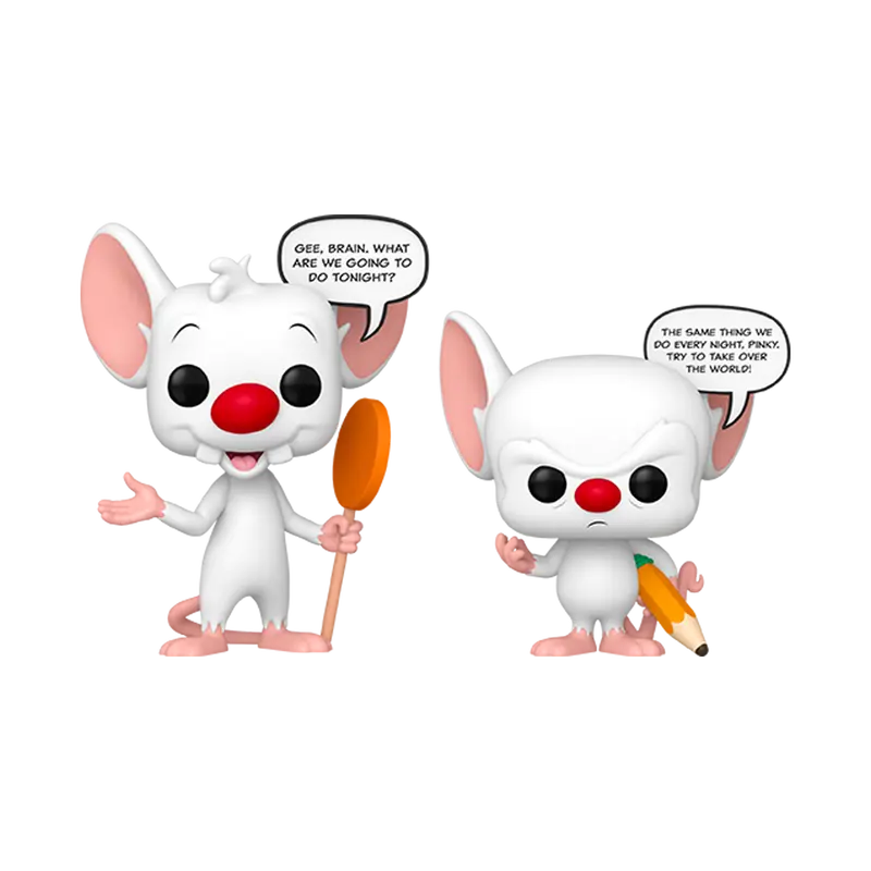 Pinky and the Brain Glow in the Dark Vinyl Figure 2-Pack - Funko Store Exclusive