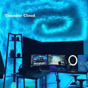 K-16Ft New Cloud Light - 3D Thundercloud LED Night Light for Gaming Room, Party, DIY Creative Atmosphere Lighting - Colorful, Unique, and Immersive Lighting Experience- 53