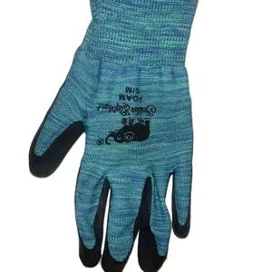 8 PACK Latex Foam Dipped Gloves - Made with Polyester Fibers, Durable Grip for Work, Orange Design, Size L/XL