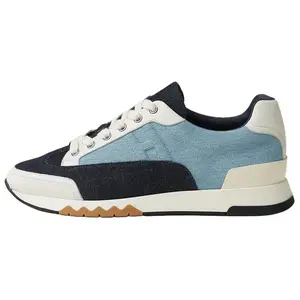 Hermes Trail Denim Round-Toe Lace-Up Low-Top Casual Shoes for Men Trending Shoes, House White Official Shoes to Get / Maison Mihara Verifiable, with credentials and supporting global authentication