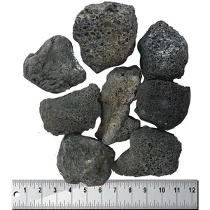 212 MAIN Dagan LR-46 Black Natural-Look Volcanic Rock Boulders Box, 4-6 in, for Fire Features