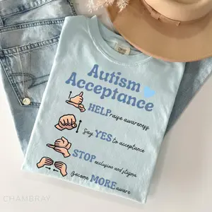 Comfort Colors Autism Awareness Shirt, Autism Acceptance Graphic Tee, SPED Teacher Gift T-shirt, Autism Support Shirt, April Autism Month Tee