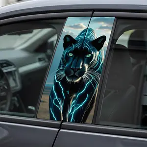 Black Panther Animal Car B-pillar Sticker Personalized Creative Vinyl Waterproof Decoration Window Truck Stickers
