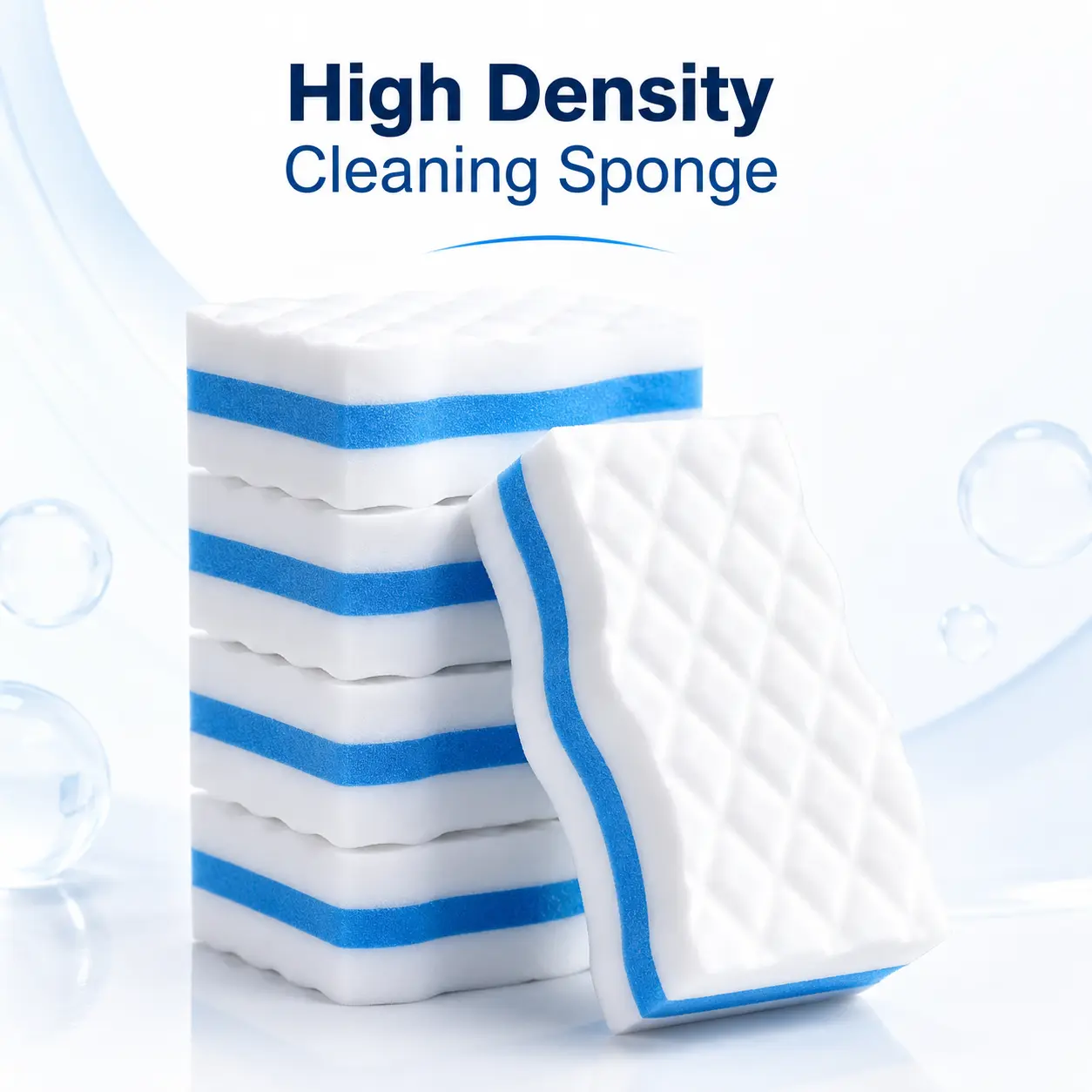 High Density Cleaning Sponge Pads, Heavy Duty Multi-Surface Scrub Sponges with Strong Water Absorption, Soft & Flexible Reusable Cleaning Erasers for Kitchen, Sink, Stove, Tile, Shoes, Walls & Car, 5/10/15 PCS
