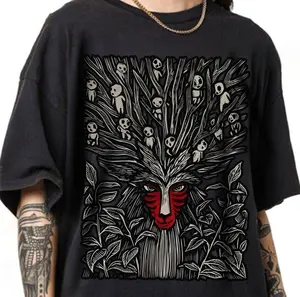 Studio Ghibli Sweatshirt, Forest Spirit Ghibli, Comfort Colors Ghibli, Princess Mononoke Art, Kodama Shirt, Anime Lover Gift, Totoro Hoodie