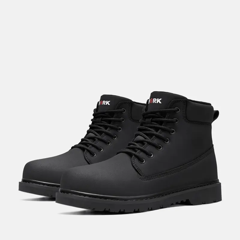 Men's Winter Waterproof Work Boots Genuine Leather Warm Lightweight Slip-Resistant Anti-Slip Durable Sole Comfortable Fit 【LARNMERN】