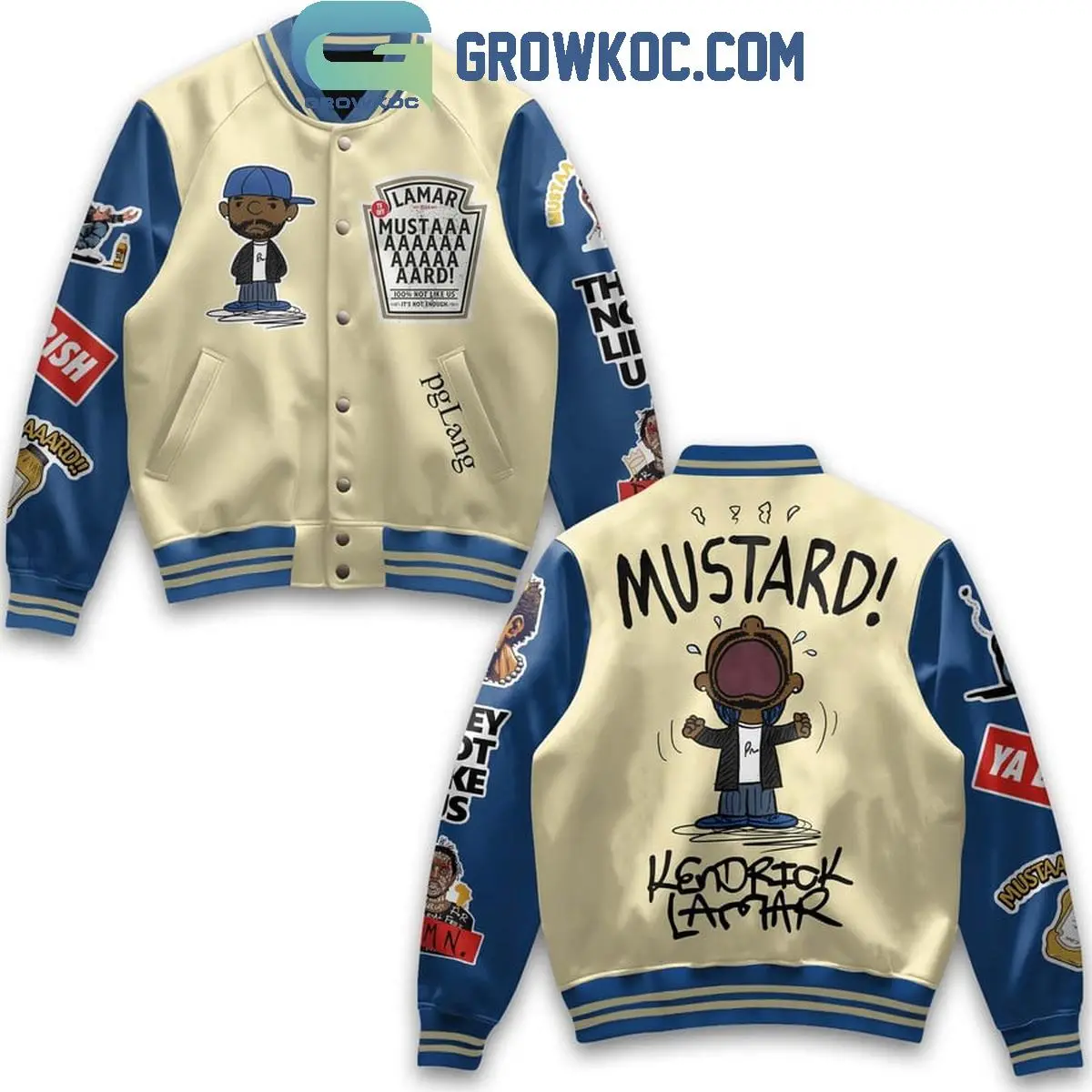 KeD LMa Mustard Baseball Jacket Varsity Jacket Movie Jacket