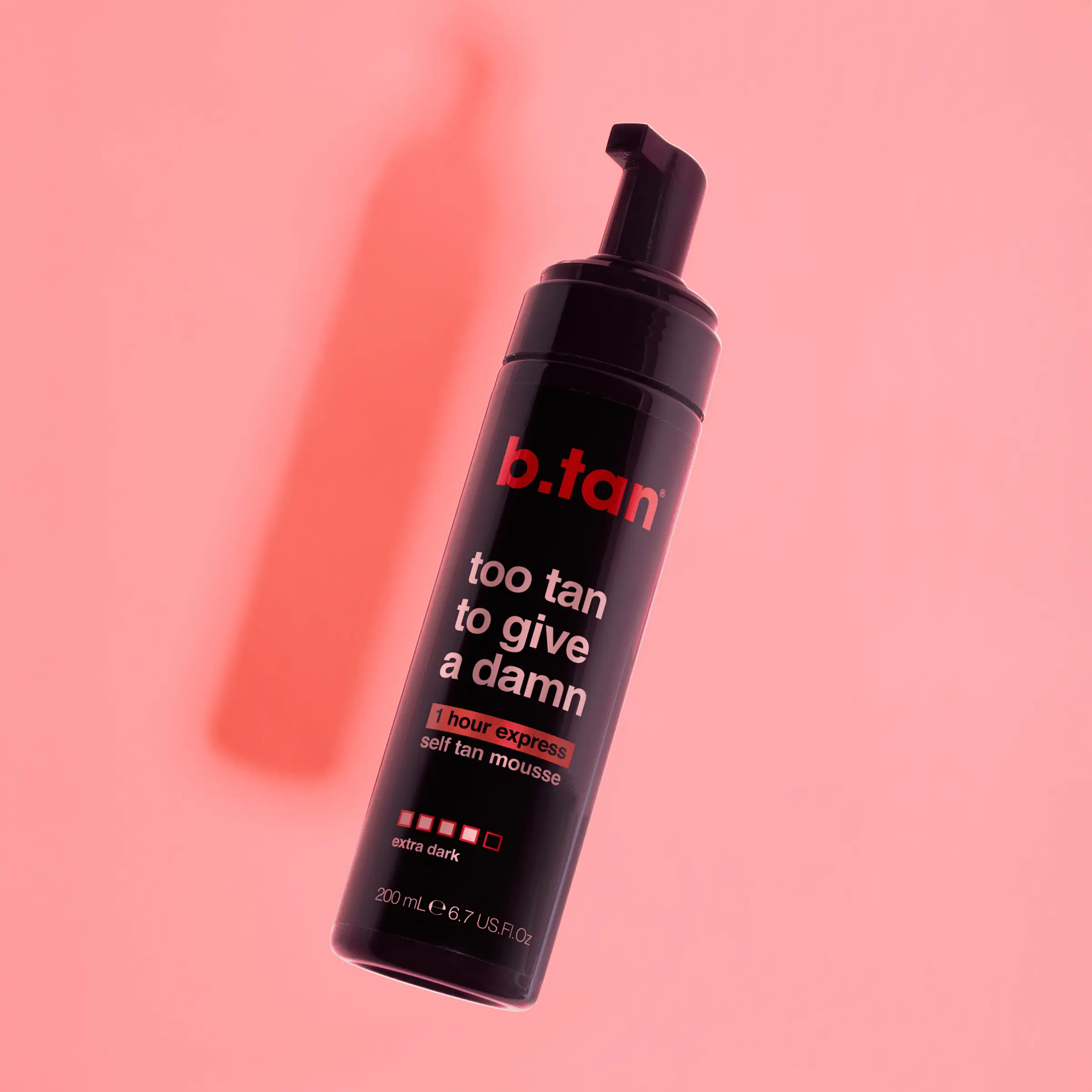 Too Tan To Give A Damn | b.tan Ultra Dark Self Tanner Mousse | Best, Quick 1 Hr Express Sunless Tanning Foam, Gold Bronze Glow, No Fake Tan Smell, Face & Body, Vegan, Skin Loving Ingredients, Bronzing Self Tan Foam