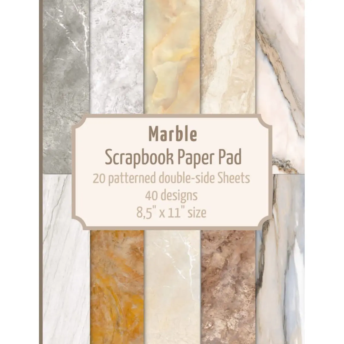 Marble scrapbook paper pad: 20 double sided marbled sheets for scrapbooking, paper arts, decoupage, DIY crafts. 8.5" x 11" paper book. (Scrapbook paper Collection) Paperback – May 2, 2023