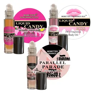MOBETTER FRAGRANCE OILS Women's Perfume Body Oil Bundle - Set of 3 Roll-On | Liquid Candy, Liquid Candy Kiss, Parallel Parade | Long Lasting, Travel Friendly, Alcohol-Free