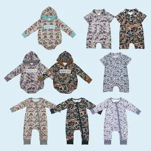 Camouflage print toddle baby long sleeve romper