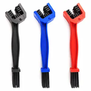 2pcs 3-Sided Motorcycle Chain Brush, Universal Long Bristle Cleaning Tool, Deep Clean Dirt Grime Rust, Durable Scrub Brush for Bike Chain Maintenance