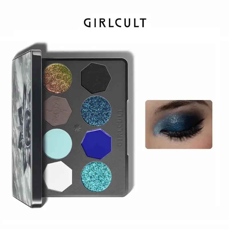Girlcult eight-color eyeshadow palette Cosmetics Glam Makeup All Over Glimmer 59 Glitter Beauty Glam Pack Glitter