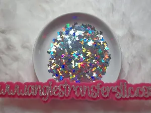 Holographic Silver Bow Shaped Glitter for Snowglobe Tumbler Slime Nail Art Versatile Sparkle Creatives