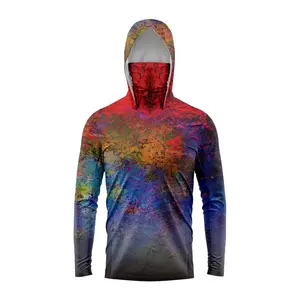 Fishing Suit Long Sleeved Breathable Sunscreen Top Cross-Border Summer Print Camouflage Gear for Outdoor Adventures