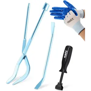 Drum Brake Tool Kit, 3 pc Drum Brake Adjustment Tool Set With Brake Spring Compressor Tool, Brake Spoon, Double Ended Brake Spring Pliers For Brake Spring Removal and Installation