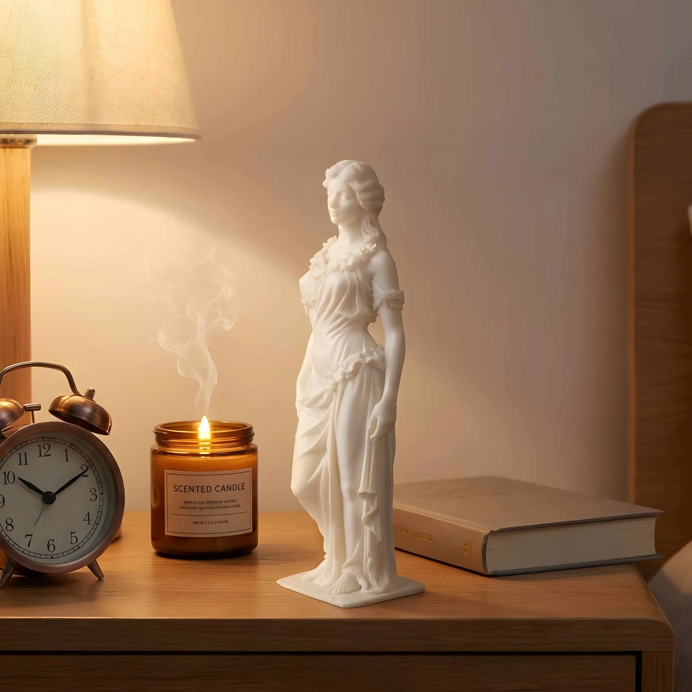 European Vintage Goddess Statue Ornament, Mini 3D Sculpture, Desktop Decor, 13cm, Elegant Luxury Style, Home Office Bookshelf Bedroom Gaming Room Decoration, Home Ornaments, Interior Ornaments