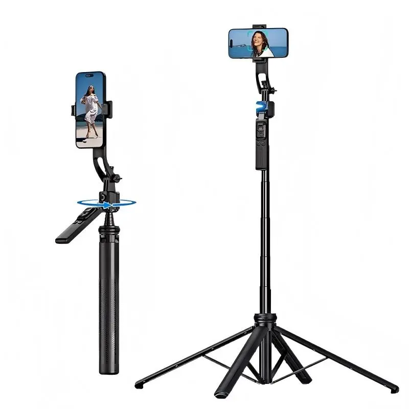 63" Auto Face Tracking Tripod for iPhone/Android with Remote, 360°Rotating Selfie Stick That Follows Your Movement, Facial Recognition Tripod for iPhone 17/16/15/14/13/Android/Camera/GoPro