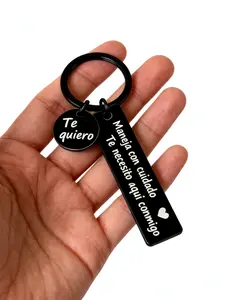 Spanish Quote Keychain, Car Safety Keychain, Couple Keychain, Romantic Gift for Drivers, Te Quiero Keychain, Pendant Keychain, Stylish Keychain
