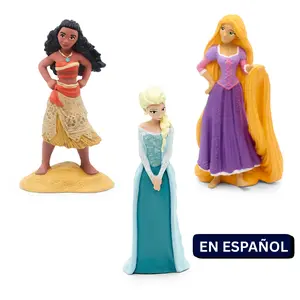 Tonies 3-pack Disney Spanish Bundle with Rapunzel from Tangled (Enredados), Elsa (Frozen), and Moana (Moana 1)