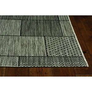 HomeRoots  47 x 31 in. Grey Polypropylene Rug