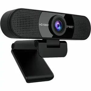 EMEET C960 1080P Webcam with Noise Reduction Microphones and 90° Wide View for Clear Video Calls