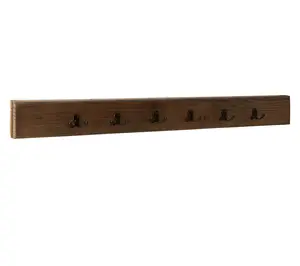 Alaterre Furniture Pomona Metal and Wood Wall 48" Coat Hook