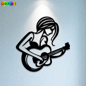 1pc Musician Metal Wall Art, Melodic Musician Statue Mural, Ideal Gift for Christmas, New Year, Music Decor Enthusiasts, Rust-Resistant Metal Wall Decor Wall Sculptures, Perfect for Living Room Wall & Garden Fence, Unique Home Decor