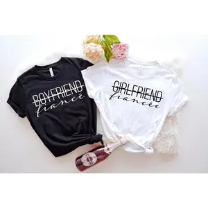 Engagement Shirts for Couples, Boyfriend Fiance Gift Shirt, Girlfriend Fiancee Gift Shirt, Just Engaged, Newly Engaged Couple Shirts