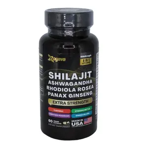 SHLAJIT Ashwagandha Rhodiola Rosea Panax Complex, 8-in-1 Herbal Supplement