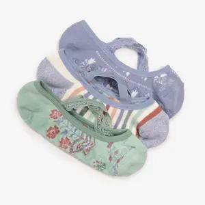 Women's LUXE Studio Footie Soft Sole 3 Pack