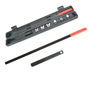 8-Piece Cr-V Idler Pulley Wrench Set, Engine Belt Adjustment Tool with Socket and Gauge