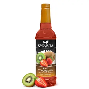 Syruvia Kiwi Strawberry Flavored Syrup for Drinks, Cocktails, Lemonades, Iced Teas and Desserts – 25.4 fl oz