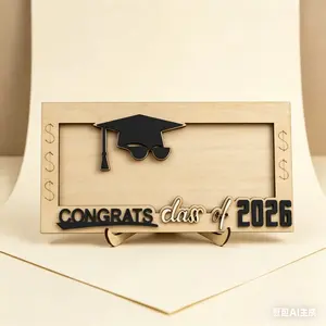 2026 Graduation Wooden Money Holder Gift Box, Creative Cash Present for 2026 Graduates Graduation Party Decor