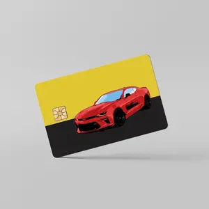 2 Pack Cool Red Chevy Camaro Credit Debit Card Sticker Vinyl Decal Skin