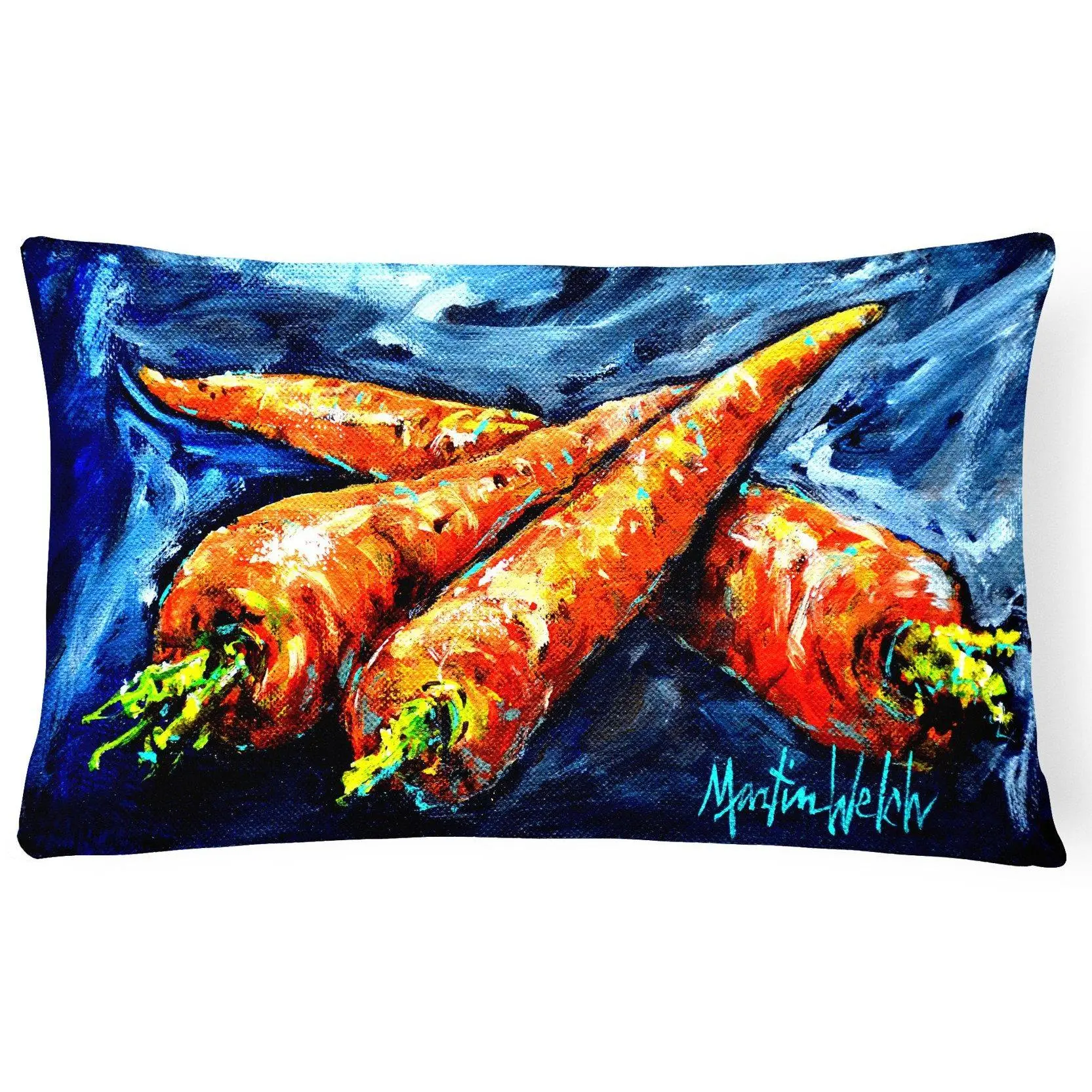 Carrots Only Three Needed Fabric Decorative Pillow MW1230PW1216